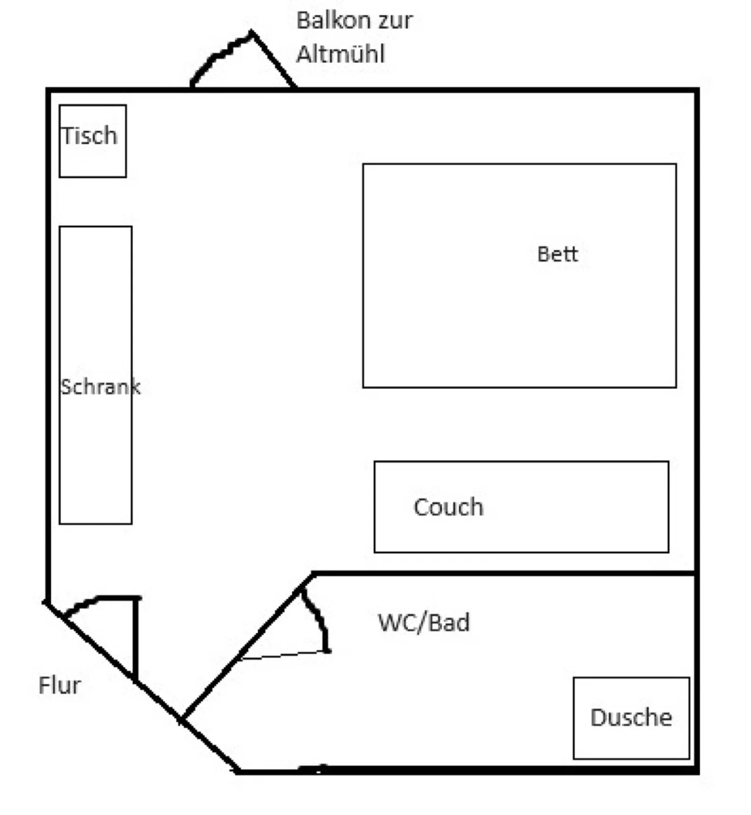 Grundriss Zimmer 2
